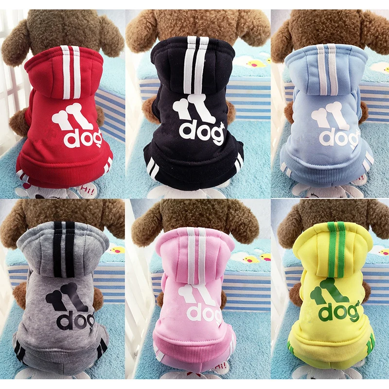 Ropa para mascotas, sudaderas con capucha para perro, gato, cachorro, abrigo, suéter cálido, trajes para perros, chaqueta para perros, ropa para patas de cuatro plazas