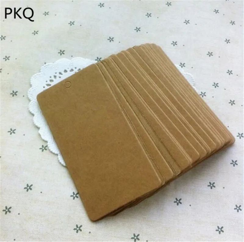 5x10cm Brown Этикетка коричневые украшения-бумага для надписей Висячие бирки свадебный подарок Новая упаковка белый/черный крафт бирка 50 шт 5*10 см - Цвет: 5x10cm Brown
