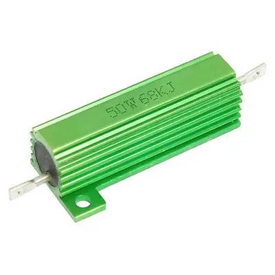 Зеленый 50W 68K Ом винт кран алюминиевый проволочный резистор