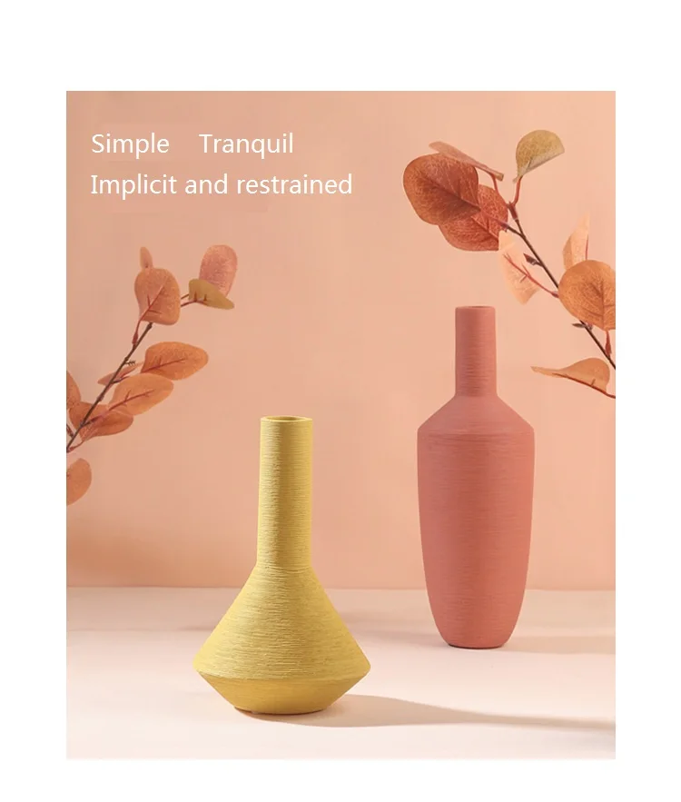 Morandi стиль высококачественная керамическая ваза простая гостиная декоративная керамика Цветочная композиция художественное и художественное украшение