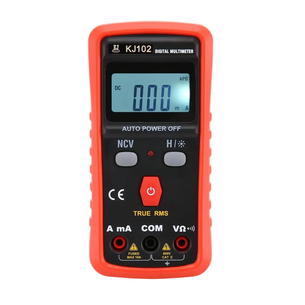 KJ102 1999 отсчетов Цифровой мультиметр автоматический диапазон True RMS AC/DC Вольт Ампер Ом Сопротивление непрерывность NCV тестер данных