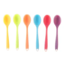 Novo estilo colorido colher de silicone resistente ao calor colheres de arroz antiaderente utensílios de cozinha utensílios de cozinha utensílios de cozinha colher de aprendizagem ferramenta de cozinha