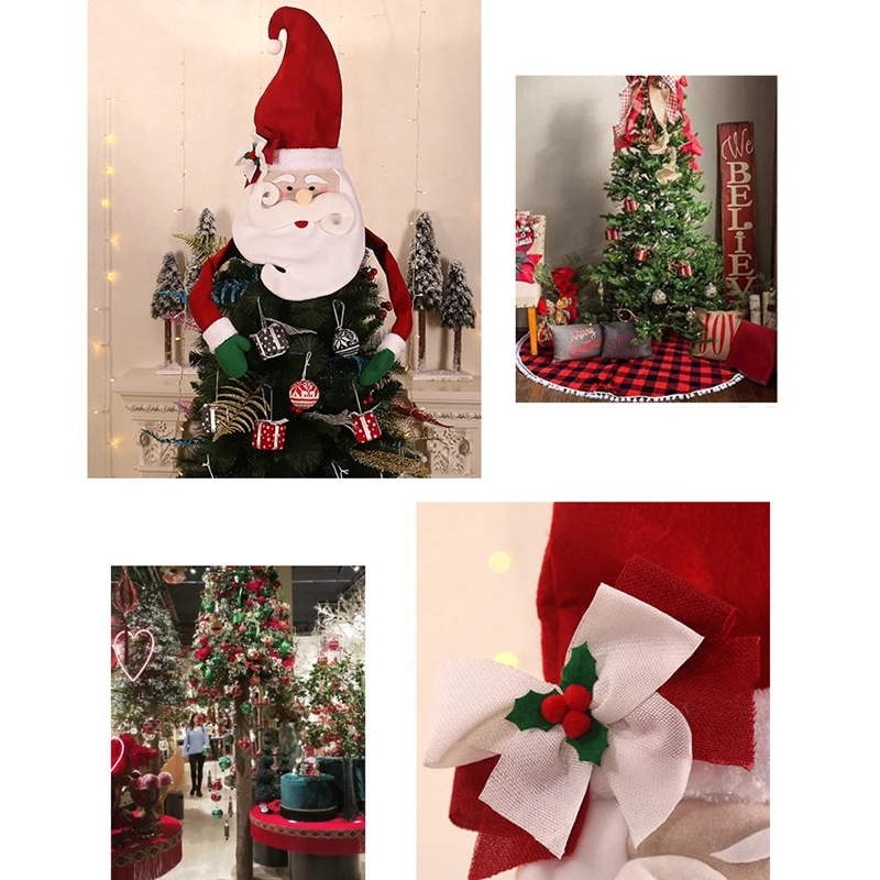 Christmas Decoration Christmas Tree Tree Top Santa Decoration Doll Decoration Home Accessories