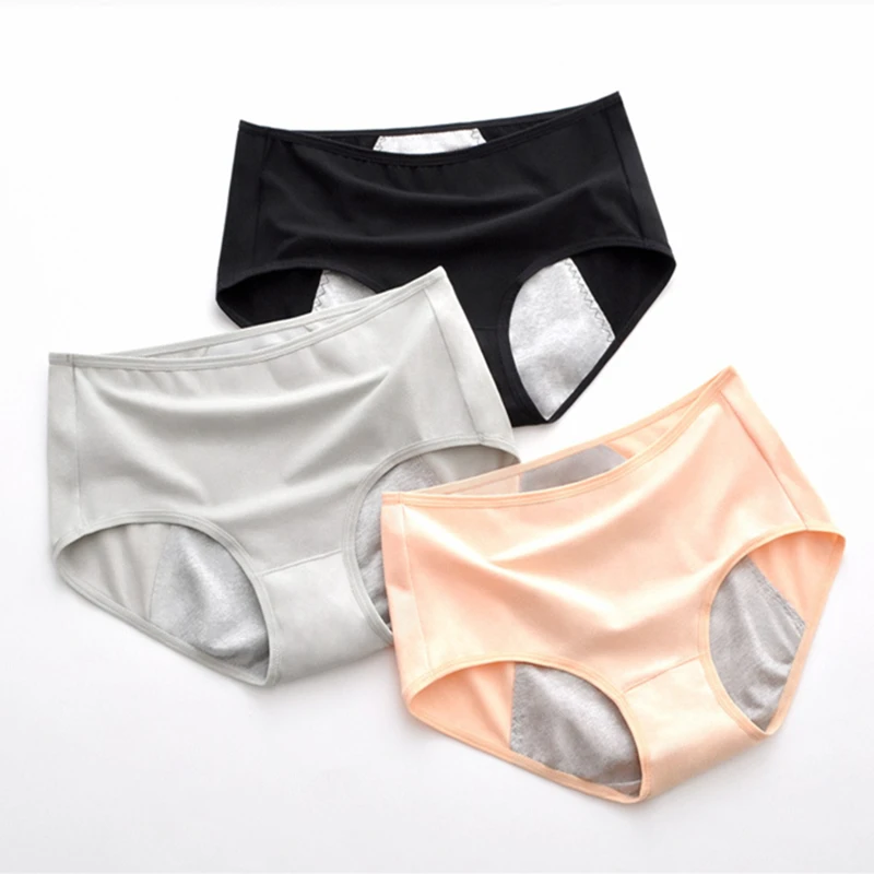 

Cotton Panties for Menstruation Women Culottes Menstruelles Mid Waist Physiological Underwear Leak-proof Sanitary Underpants
