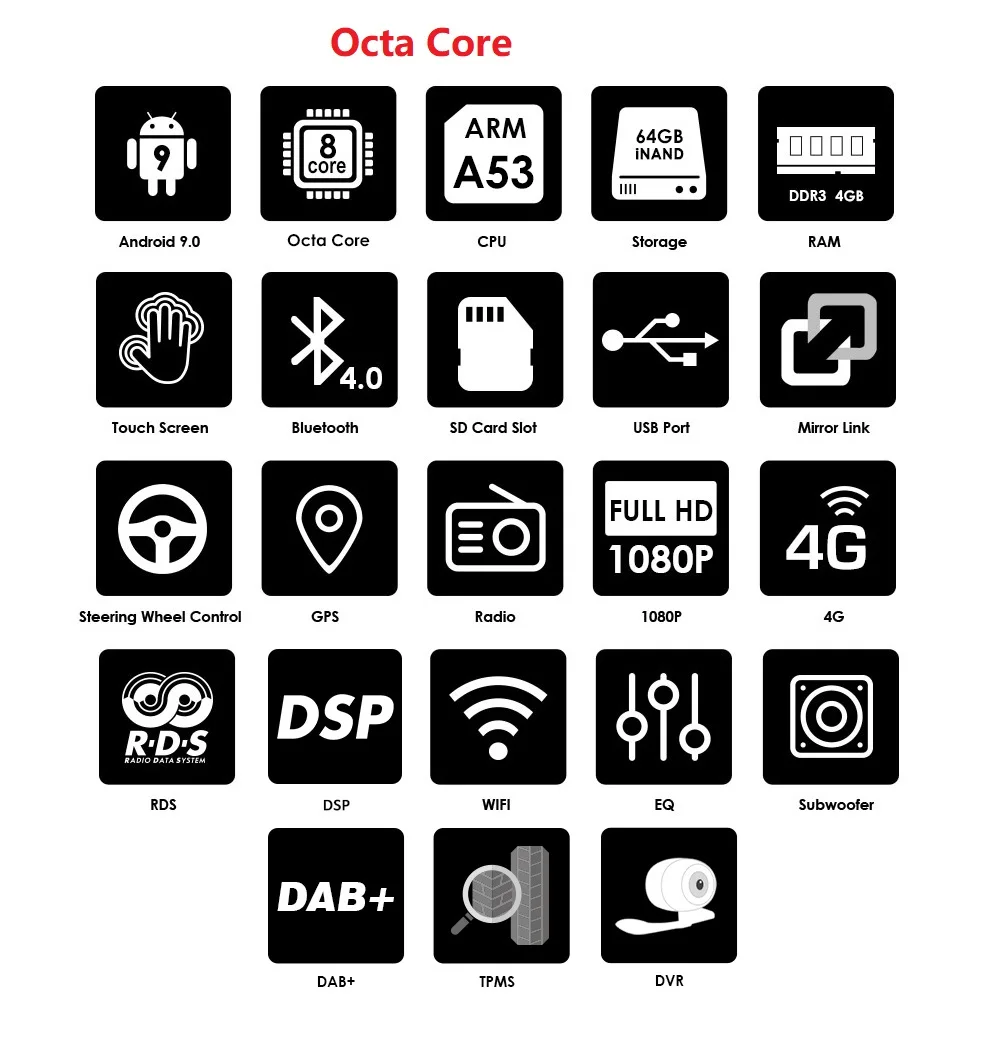 Top 2G+16G/4G+64G DSP Android9.0 Car Radio multimedia Player GPS Navigation BT 4G WiFi 1din Autoradio Stereo Audio For BMW X5 M5 E39 1