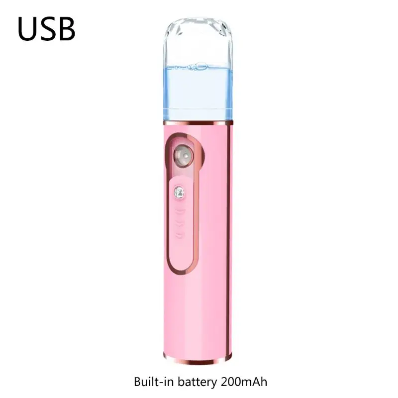 Pink Model 1 1 шт. USB Перезаряжаемый нано-увлажняющий прибор для красоты воды паровой прибор для лица холодный спрей переносной увлажнитель лица - Цвет: Pink Model 1