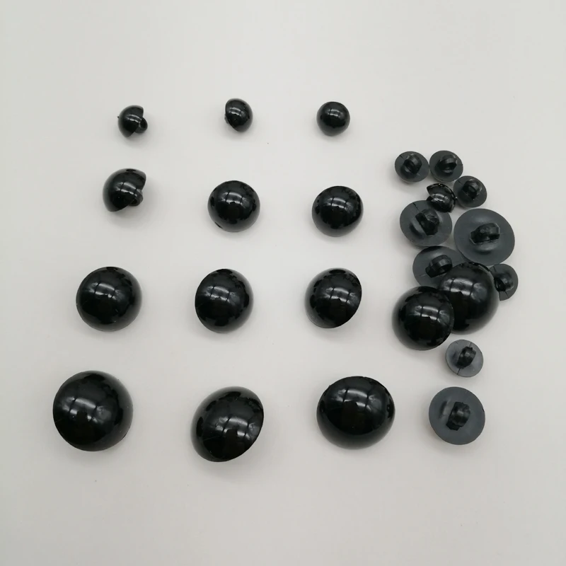 100pcs Toy Eyes Black Buttons with Shank Doll Soft Toy Eyes Craft Animal Eyes for Toys DIY Handmade Clothing Sewing Accessories 6