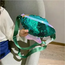 Детская сумка с блестками на талии, модная поясная сумка для девочек, поясные сумки для детей, сумки на пояс, блестящая сумка с рисунком