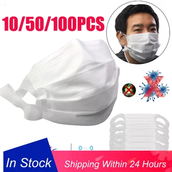 

10/50/100PCS Respirator Face mask Disposable Face Mask Anti Dust Personal Protect Mask 3Ply Ear Loop mascaras faciais gripe