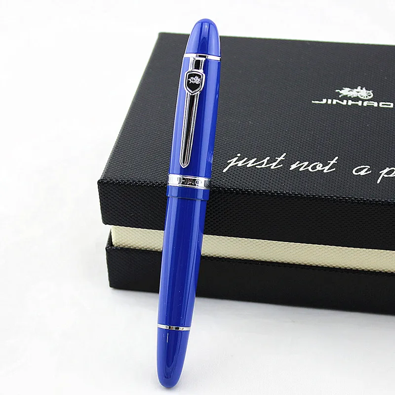 Jinhao Шариковая ручка оранжевая ручка с серебряной клипсой материал Эсколар шариковая ручка Caneta Роскошные школьные канцелярские принадлежности