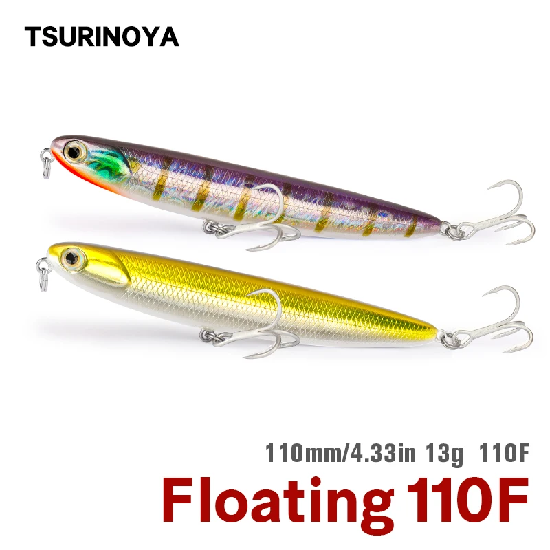 Приманка TSURINOYA для рыбалки карандаш Topwater 110 мм 13 г искусственные жесткие приманки