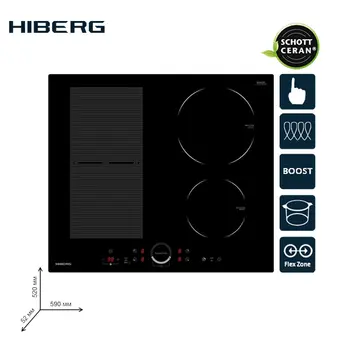 Cheap Built In Hob Induction HIBERG I-MS 6049 B Home Appliances Major Appliances Cooking Panel Induction Hob Cookers Induction Hob