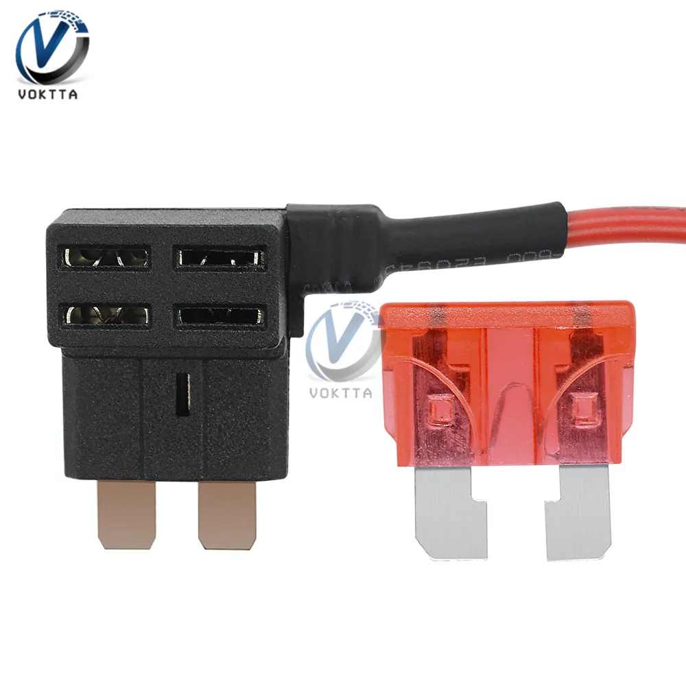 12V Car Fuse Holder Adapter with 10A Fuse