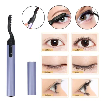 

Electric Heated Eyelash Curler Portable Pen For Curling Eyelashes Daily Makeup Cosmetic Lash Tool Long Lasting Eye Lash Curler