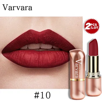 

Varvara Sexy Velvet Matte Lipstick 10 Colors Waterproof Long Lasting Moisture Lip Gloss Brand Professional Lip Makeup Cream 2pcs