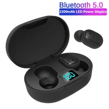 TWS беспроводные наушники для Redmi Airdots светодиодный дисплей Bluetooth V5.0 гарнитура с микрофоном для iPhone huawei samsung pk A6S