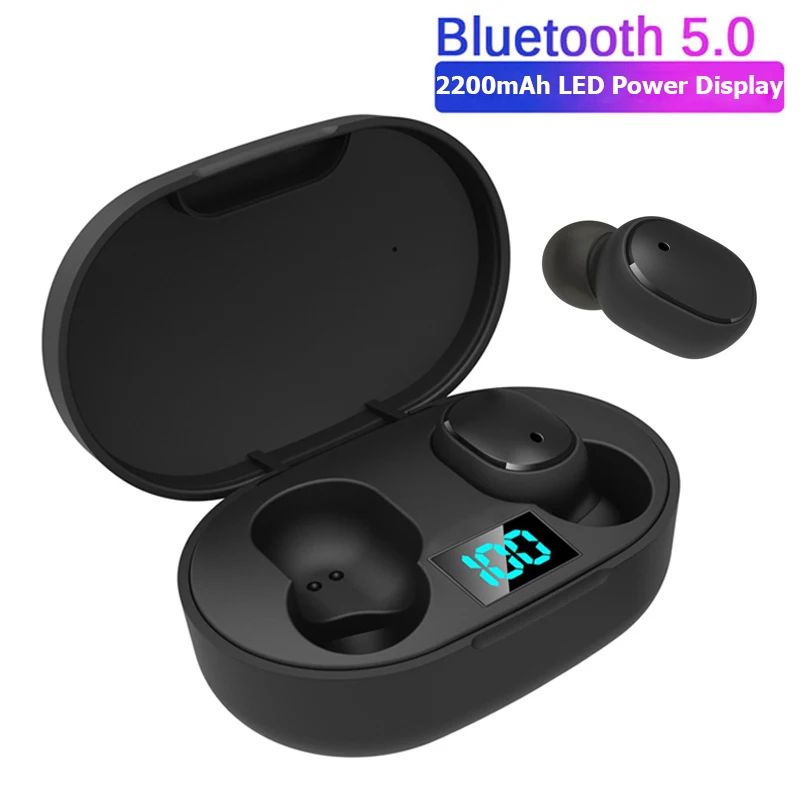 E6s TWS Wireless Earphone For Redmi Earbuds LED Display Bluetooth V5 0 Headsets with Mic For iPhone Samsung With Original Box