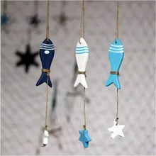 Модная рыба/декорированная морская подвеска средиземноморская Морская звезда Морской Декор Висячие маленькие украшения деревянное домашнее украшение