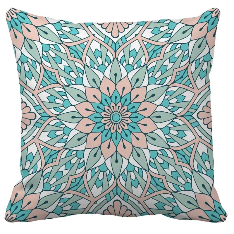 F Simple geometric printing bedroom sofa living room decorative pillow case - Цвет: F