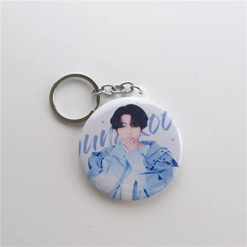 JUNG KOOK KPOP Bangtan Boys карта души Persona круглый брелок для ключей, брелок для ключей, двойными бортами мини зеркало Love Yourself карта души Persona - Цвет: JUNG KOOK