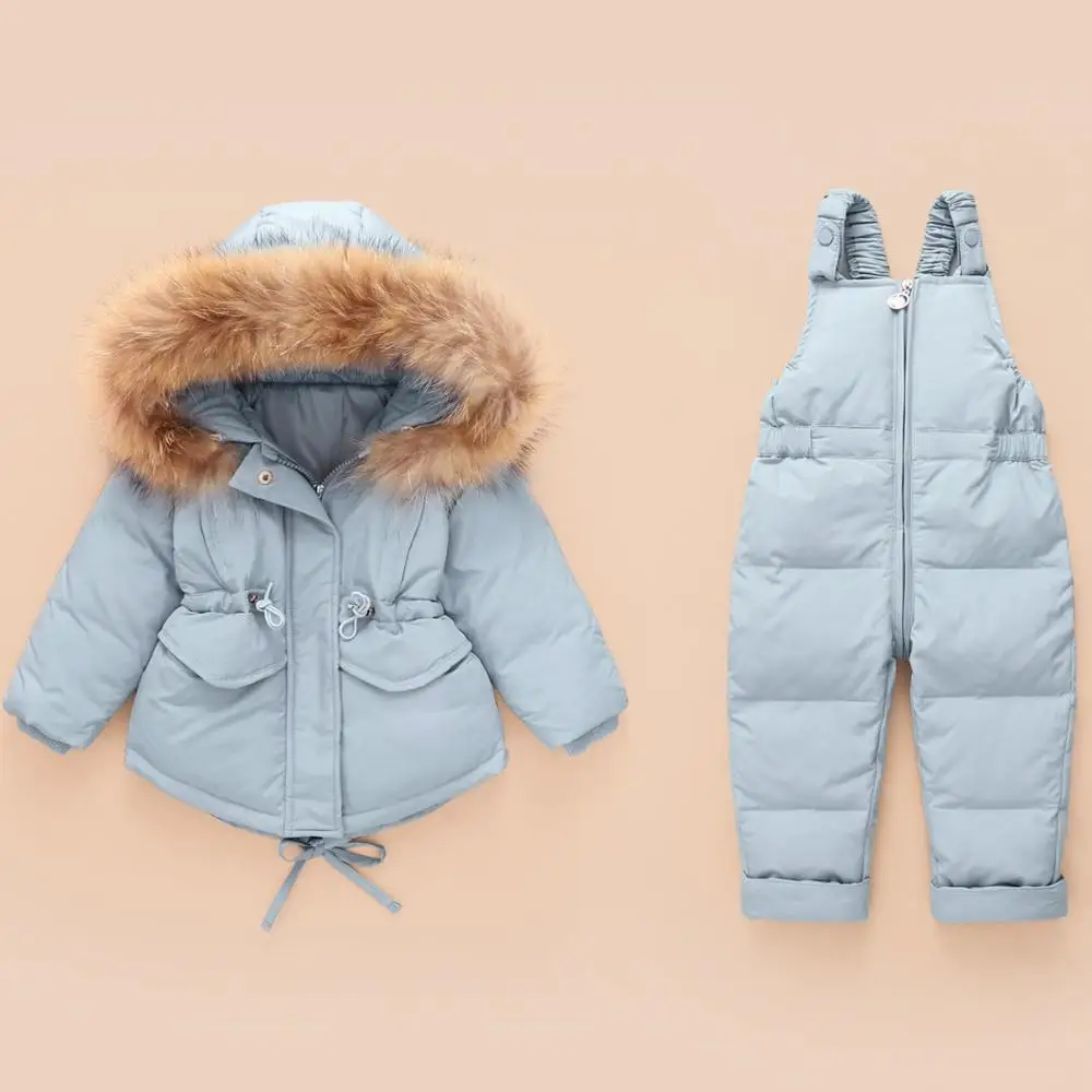 

2019 Winter Jacket Kids Overalls for Girls Boys Kids Snowsuit Baby Boy Girl Coat Down Jackets Toddler New Year Clothing Set