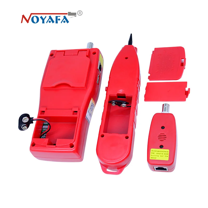 Noyafa NF-308 Network monitoring cable tester LCD Wire Fault Locator LAN Network Coacial BNC USB RJ45 RJ11 red color