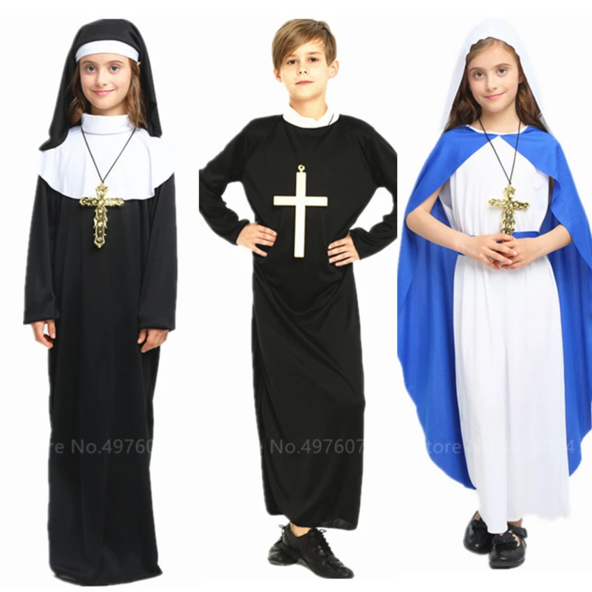 Costume de fête de carnaval pour garçons, religieux, de pâques, de nonne,  pour enfants, 2021 | AliExpress