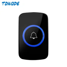 TOWODE – bouton de sonnette sans fil F51, fonctionne avec le Kit de sonnette M525, 1 batterie intégrée 12V 23A, bouton de porte de sécurité domestique