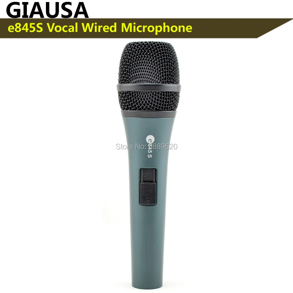 

Free shipping, e845S wired dynamic cardioid professional vocal microphone , wired sennheisertype vocal e845S microphone
