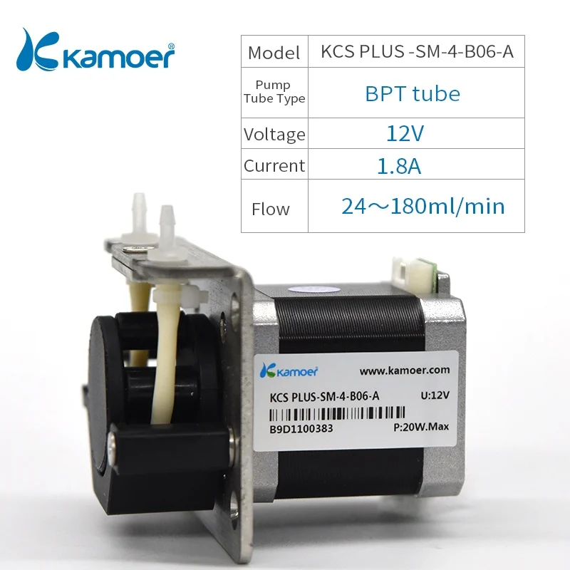 KCS PLUS -SM-4-B06-A Kamoer 24V KCS Плюс Электрический водяной насос шагового двигателя низкого давления - Напряжение: KCS PLUS -SM-4-B06-A