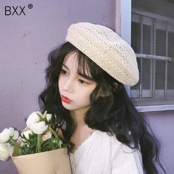 

[BXX] 2020 Spring Summer Round Dome Grass Weaving Hollow Out Temperament Fishermen Hat Women Fashion Tide All-match Hat 10A057