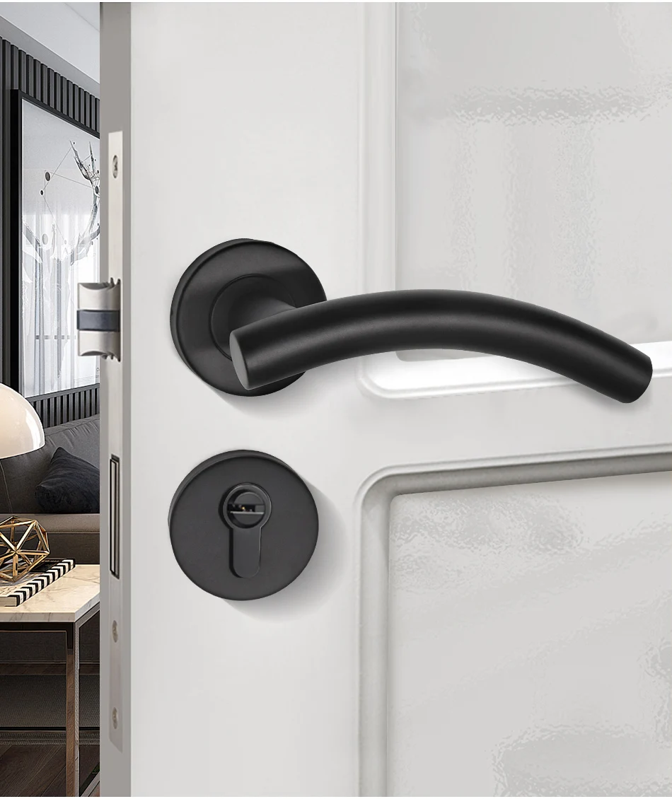 LH1006-Modern-black-color-stainless-steel-tube-lever-door-handle-bedroom-washroom_09