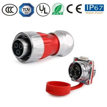 

Waterproof connector 3pin 4pin metal Waterproof connector aviation female plug male socket Power Supply Waterproof connector