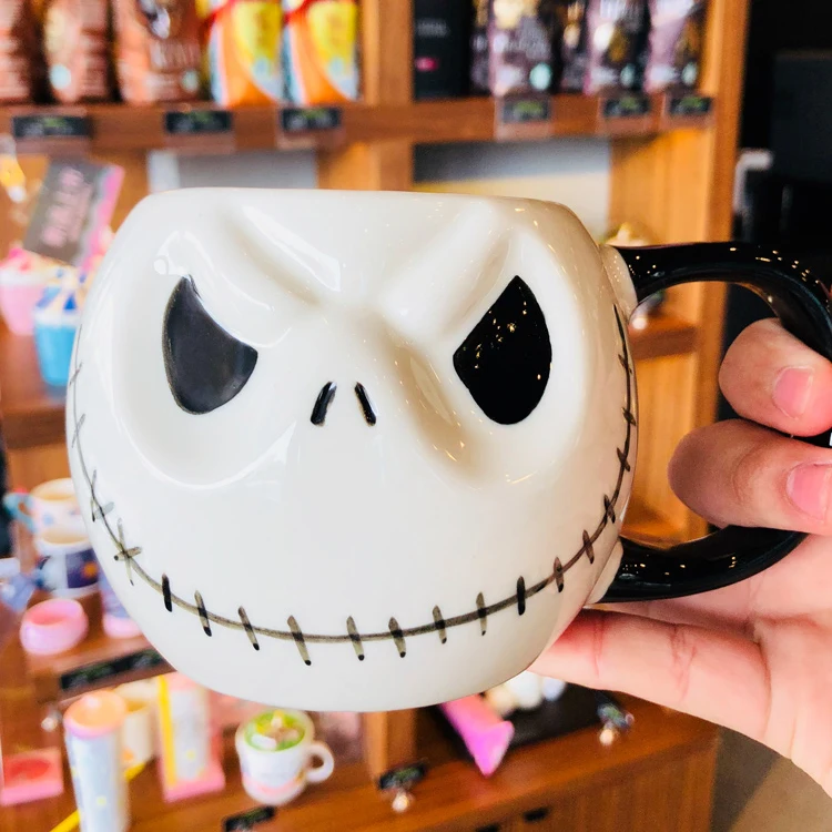 New Arrival Jack Skellington Mug, "The Nightmare Before Christmas" Cartoon Coffee Mug Horrifying Tea Cup for friends gift