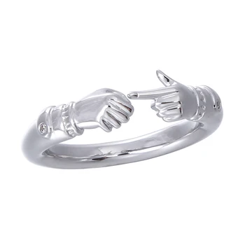 

Real 925 Sterling Silver Simple Finger Rings for Women Girls 3D Gesture Ring Band Rings Classic Handmade Fine Jewelry 2020 Gifts