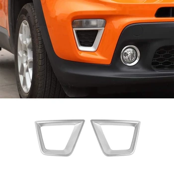 

Turn Signal Light Cover Trim for Jeep Renegade 2019 ABS Turn Signal Light Decorative Cover Trim Car Accessories(Silver)
