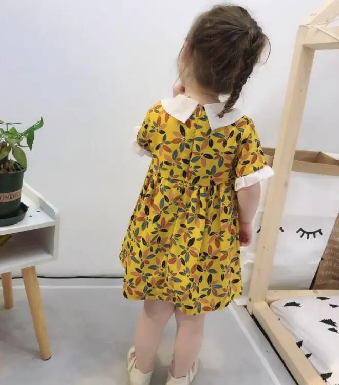 new baby girl dresses cotton print kids party dress fashion high-grade girls summer dress children clothing