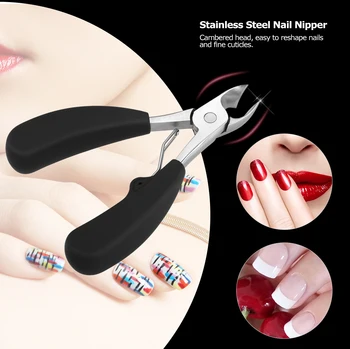 

Stainless Steel Nail Nipper Cuticle Cutter Nail Trimming Ingrown Plier Professional Fingernail & Toenail Manicure Tool