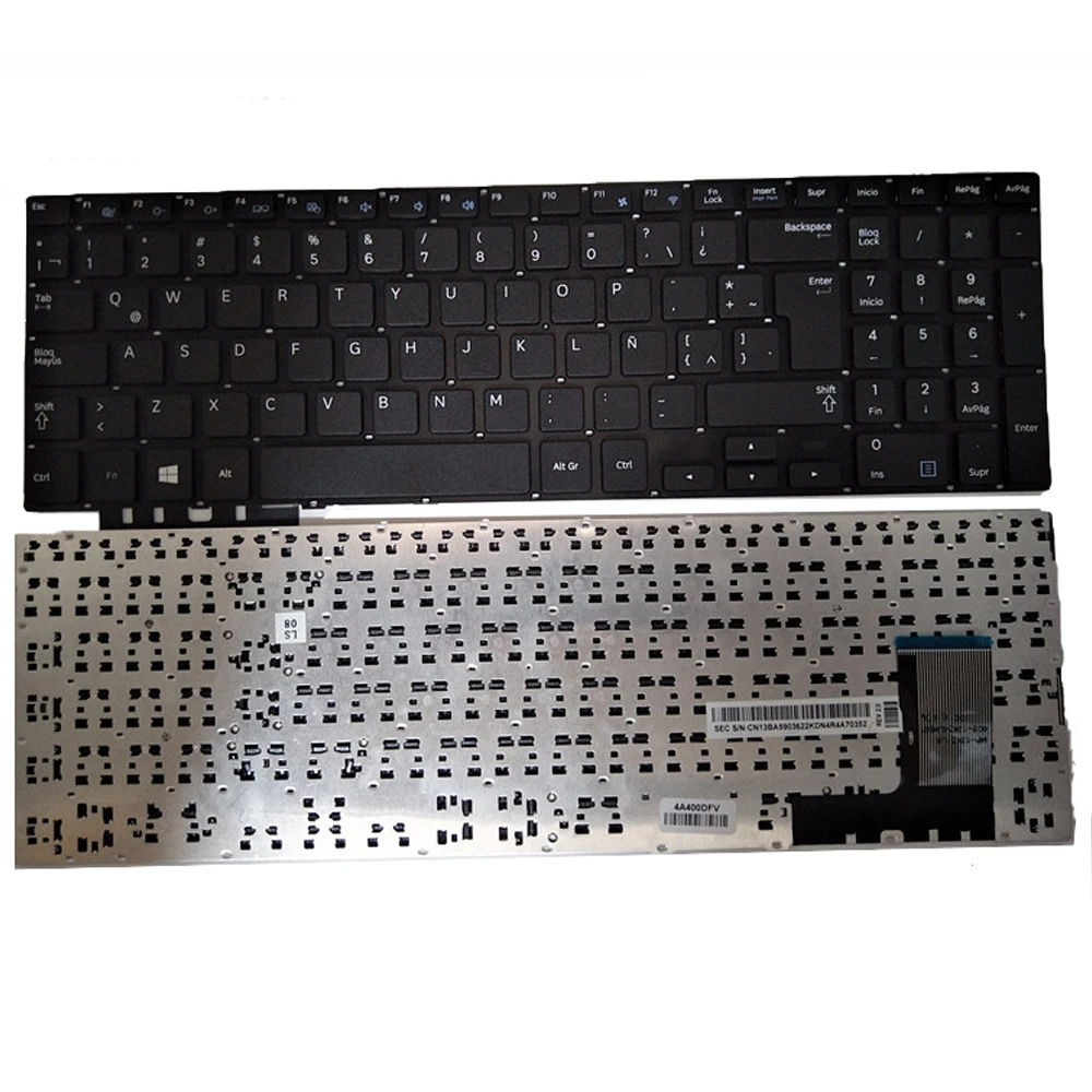 Клавиатура для ноутбука Samsung NP470R5E NP370R5E 370R5E латинская версия LA черная без рамки