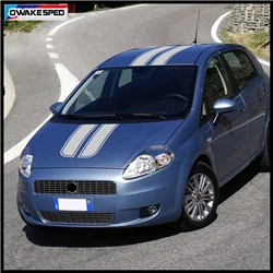 Car Hood Bonnet Sport Sticker For-Fiat Punto Auto Engine Cover Stripes Auto Body Decor Vinyl Decals Exterior Accessories (2)_副本