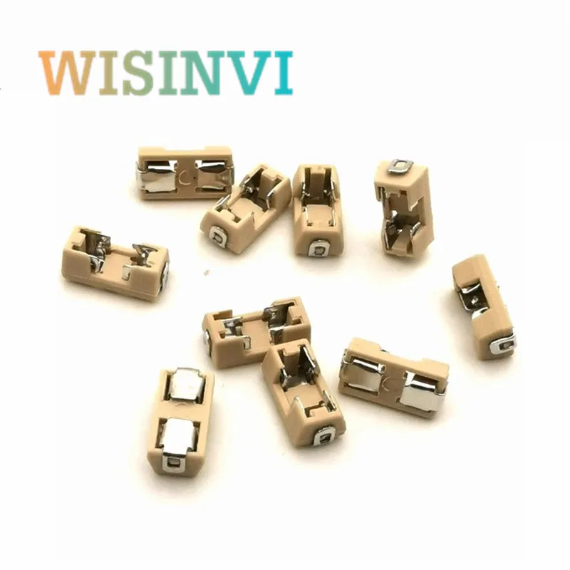 20-100PCS 2410 SMD fuse holder 1808 SMD fuse holder miniature box base transposon 6.1x2.69mm high temperature resistant glass tube fuse holder dc fuse holder