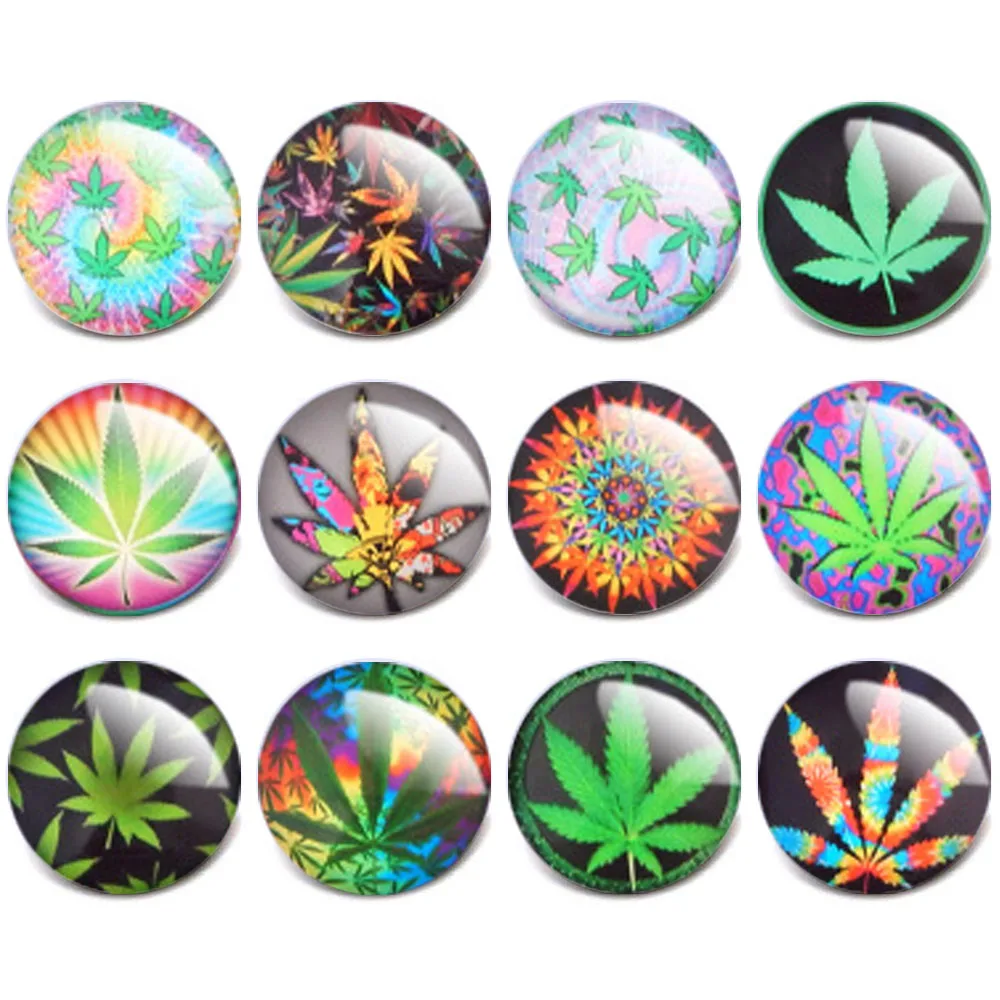 10pcs/Lot Snap Button Jewelry Mixed Vintage Dragonfly Pattern Print Glass Snaps 18mm Snap Button Fit DIY Snap Bracelets Bangles - Окраска металла: 8