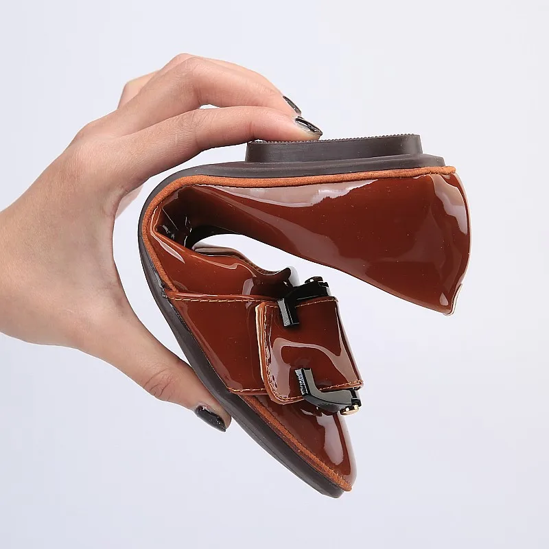 Женские туфли на плоской подошве с квадратным носком без застежки|shoes bike|shoes bonesshoes
