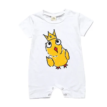 

Chicken Print Baby Bodysuit Newborn Boys Girls Clothing Bebies Short Sleeve Romper 0-36 Months Toddler Infant Child Kids Clothes