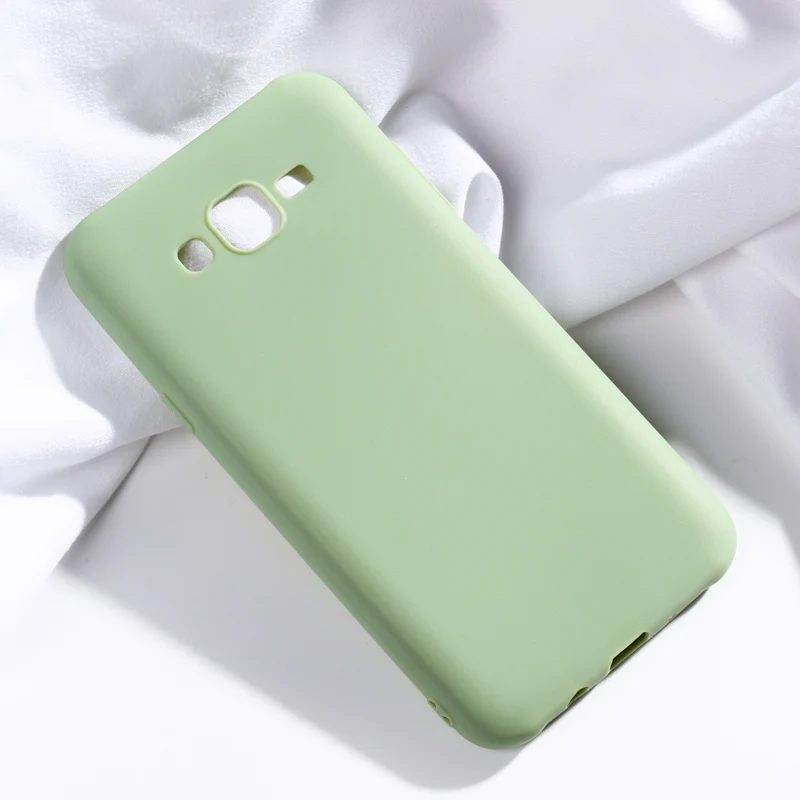 Карамельный цвет мягкий простой силиконовый чехол для телефона для Samsung Galaxy J2 J3 J4 J5 J6 J7 Prime Plus Core Duo Max задняя крышка - Цвет: pea green
