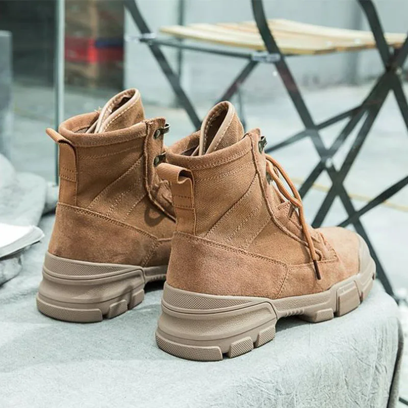 Women Outdoor Martin Boots Hiking  Plus Velvet Shoes Female Breathable High Ankle Tactical Boots Travel Trekking Sports Shoes