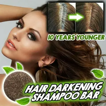 

Soap Hair Darkening Shampoo Bar - 100% Natural Organic Conditioner and Repair Gray White Hair Color Dye Treatment Bamboo
