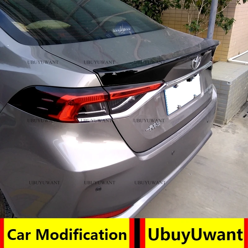 UBUYUWANT For Toyota Corolla 2019 2020 Rear Spoiler High Quality ABS Primer Color Car Tail Wing Decoration Trunk | Автомобили и