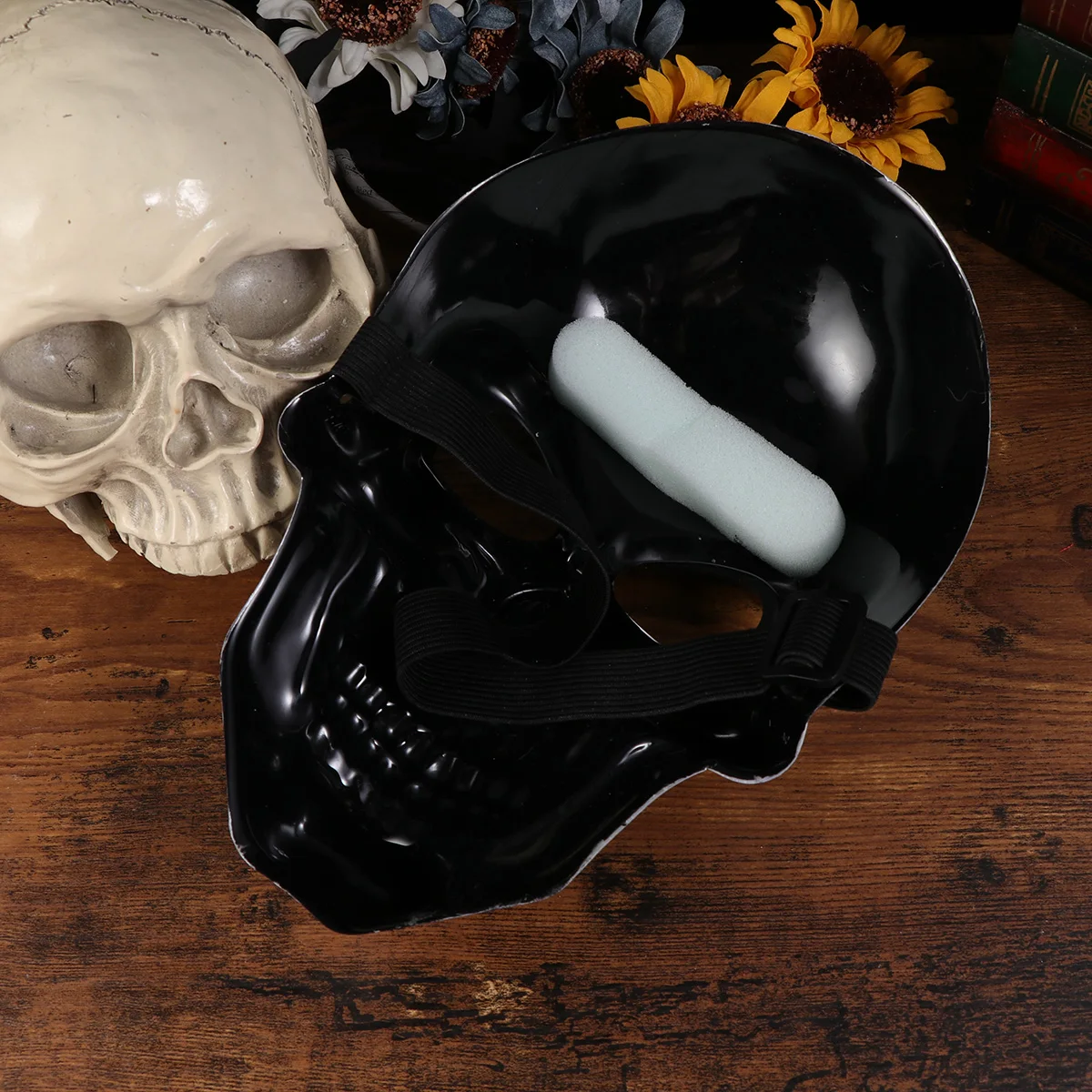 Scary Halloween Mask Ghost Head Full Face Mask Toothy Skeleton Mask For Costume Cosplay