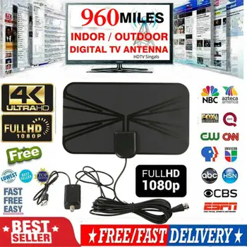 

960 Mile Range HDTV Antenna 4K HD Indoor Digital TV Aerial Signal Amplifier TV Antenna